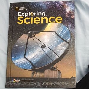 National Geographic Science Book with Blue and Gold Telescope